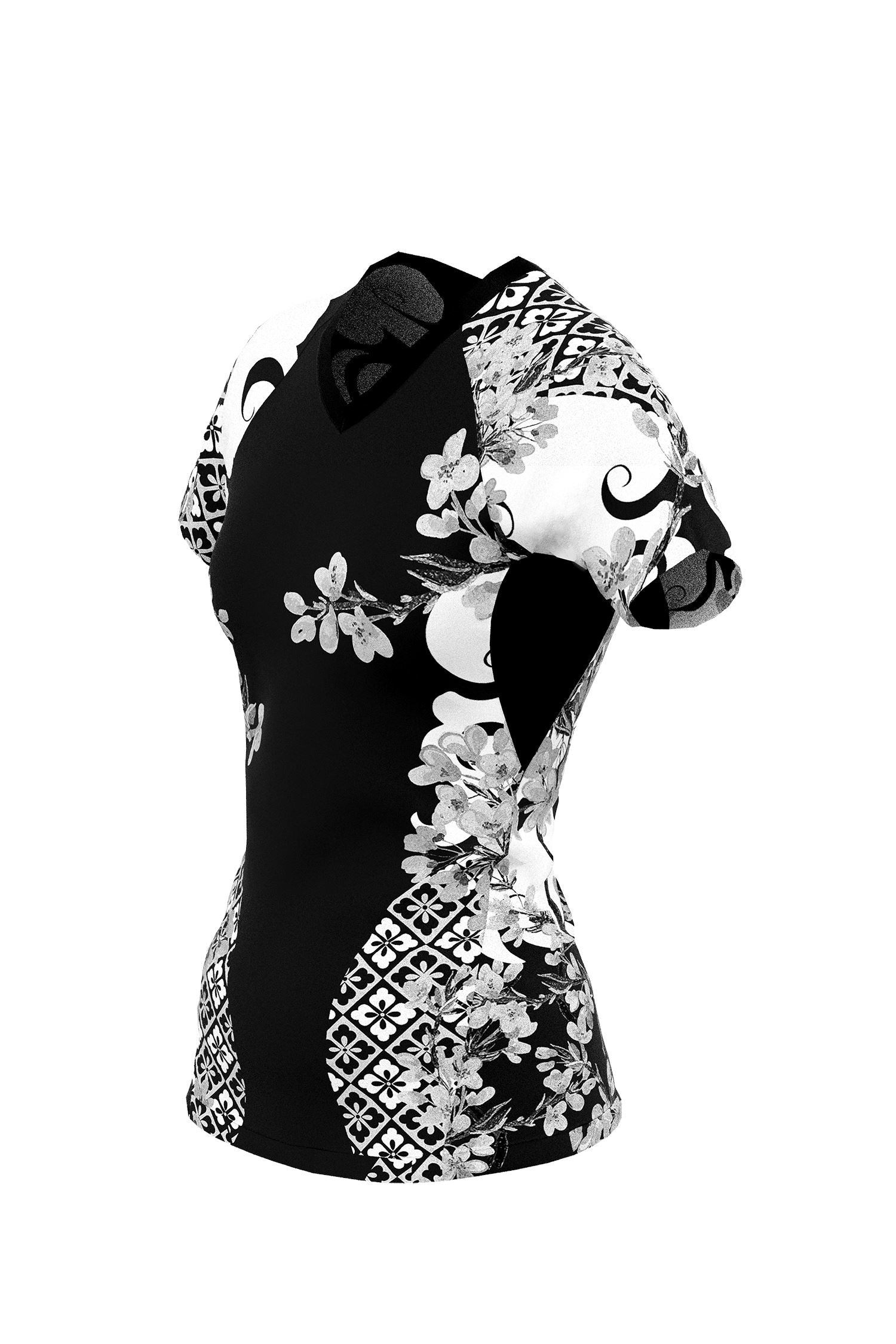 Women's Cherry Blossom Ranked Jiu Jitsu Rashguard - Short Sleeve、mySite、gigharbornorthrealestate