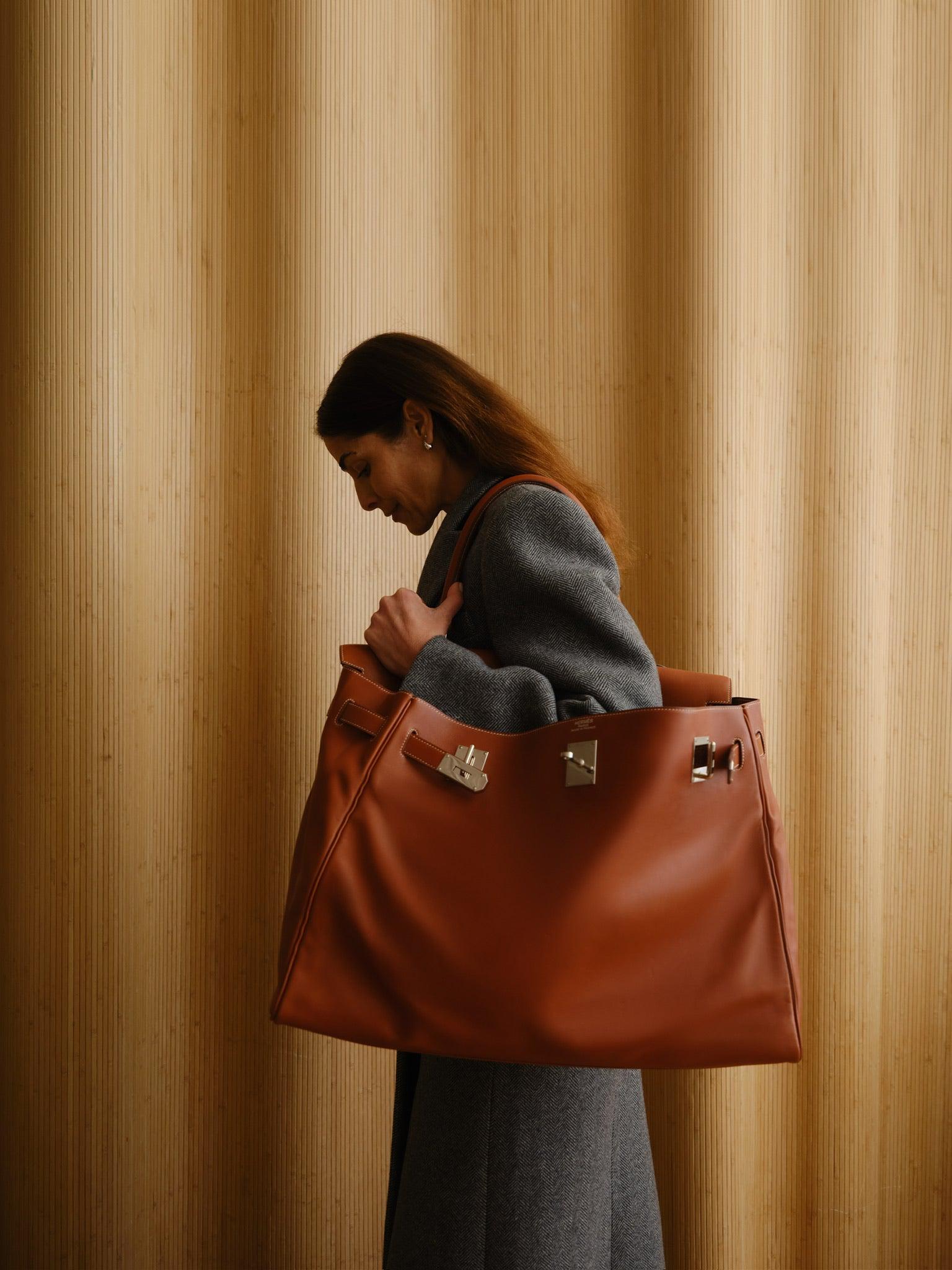 Hermès Kelly 50 Relax Travel Bag Fauve Box Leather Palladium Hardware、mySite、garminoutage.com