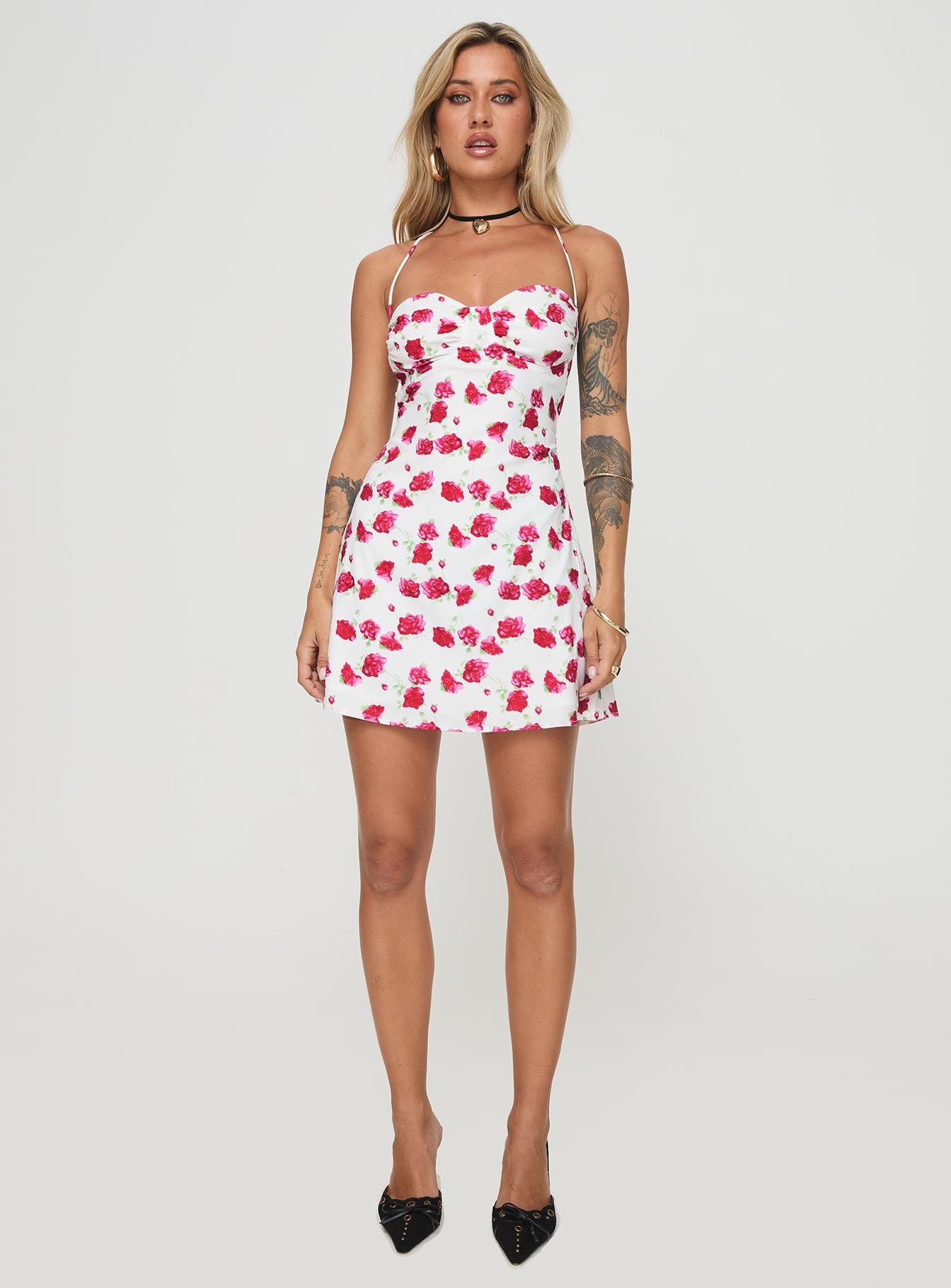 Arslan Mini Dress White Floral、mySite、solidvoid