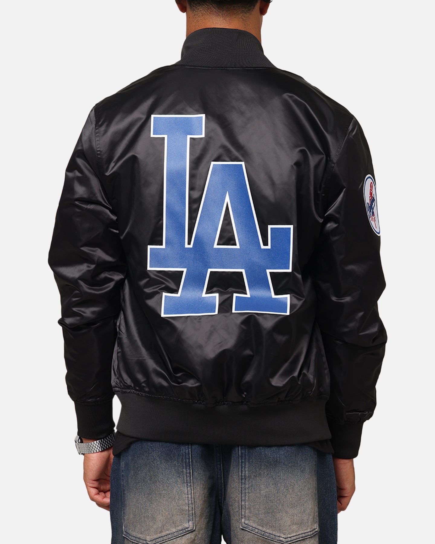 Pro Standard Los Angeles Dodgers Big Logo Satin Jacket Black、mySite、zt4zffjzw
