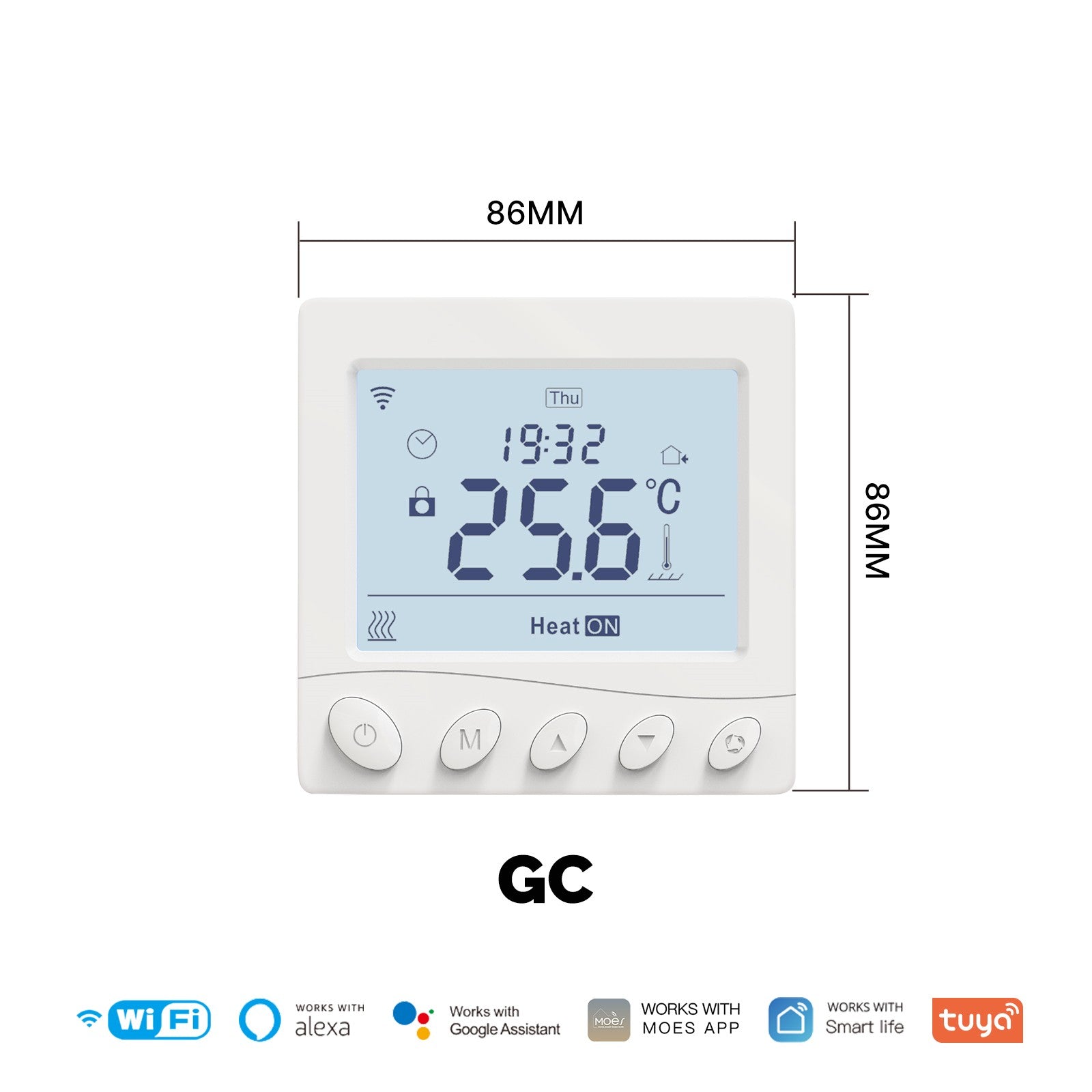 WiFi Thermostat Room Temperature Controller Water/Electric/Gas Boiler Floor Heating App Control、mySite、fannypackpong