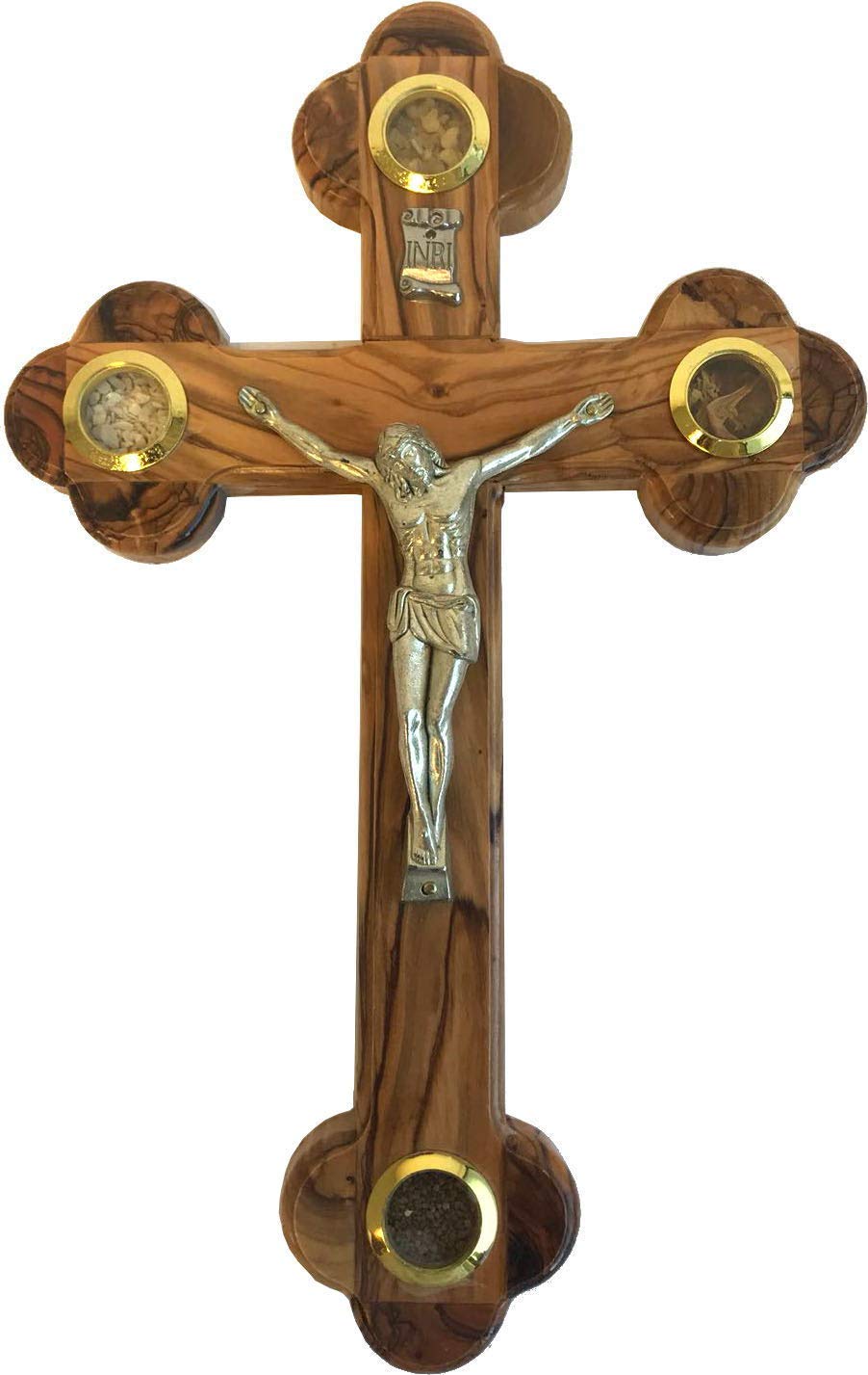  Cross Crucifix Orthodox 14 Station 4 Lens Olive Wood 10.5 Inch Jerusalem、mySite、elrpsem3k