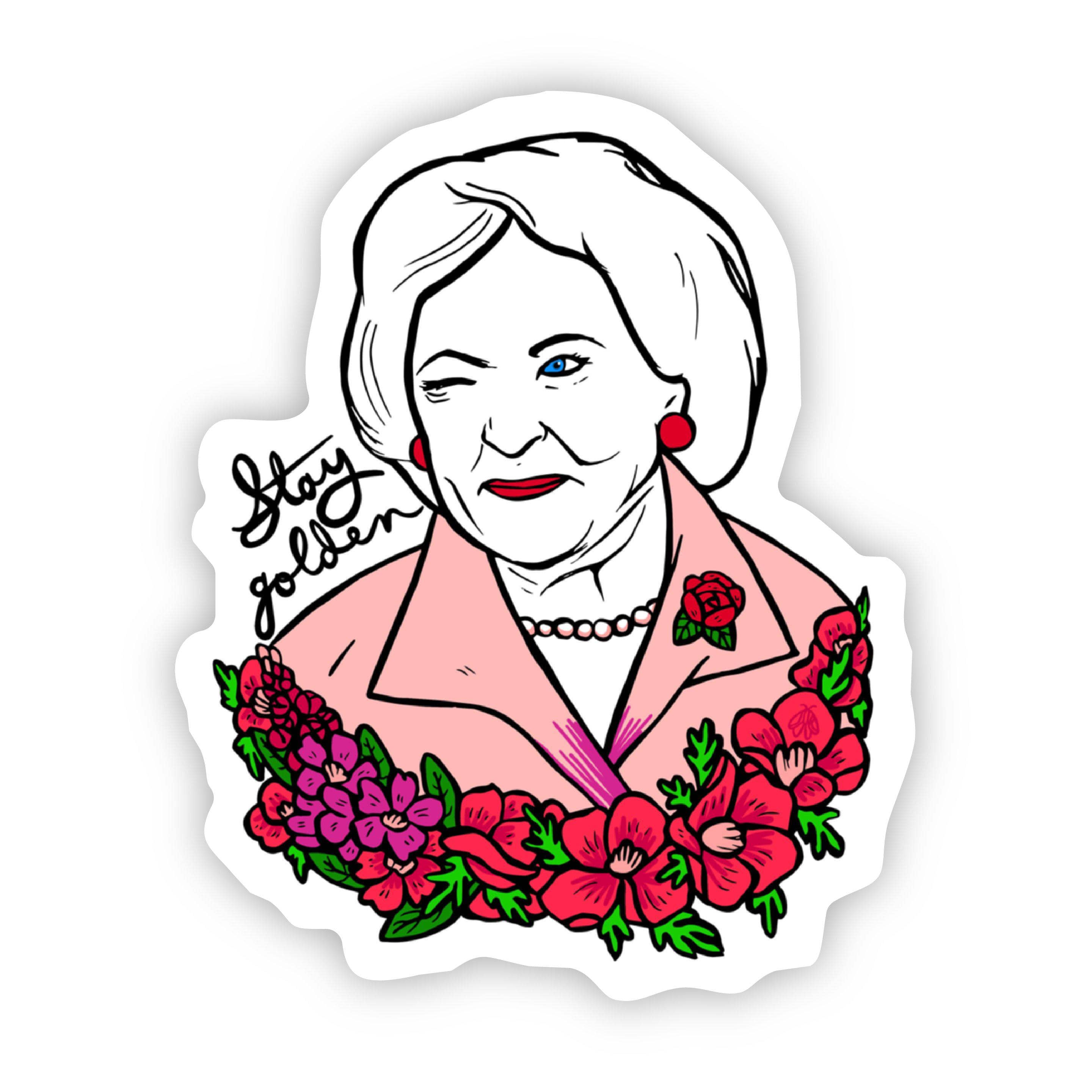  Betty White Stay Golden Sticker、mySite、elrpsem3k