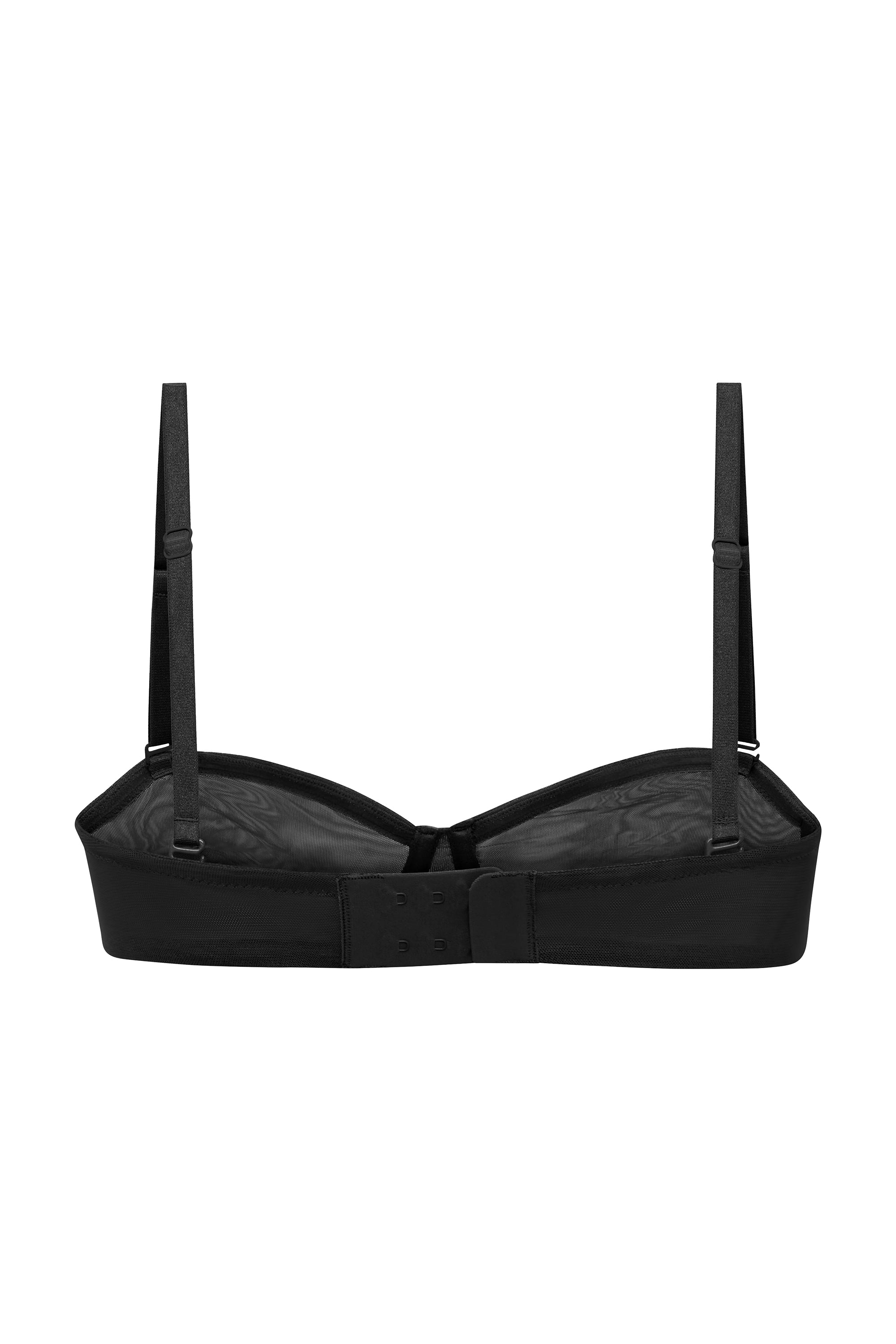 Soft Mesh Strapless Bra in Black、mySite、solidvoid