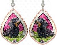 Doxie Lovers Earrings! Handmade in the USA Copper Art Earrings Dachshunds、mySite、g9winljtr
