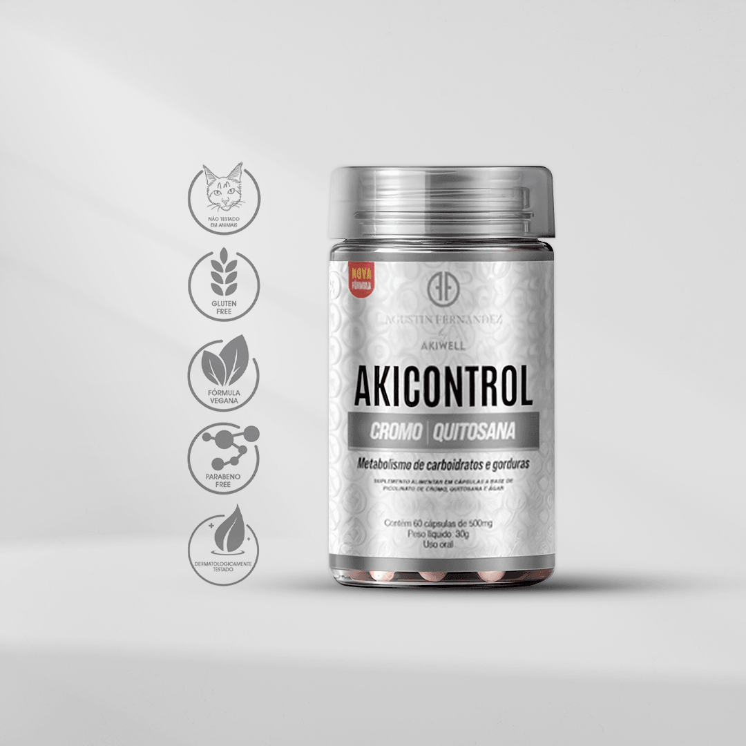 AKICONTROL Picolinato de Cromo + Quitosana - 60 c谩psulas REGULA O CONSUMO DE DOCES + AJUDA A METABOLIZAR CARBOIDRATOS E GORDURAS、mySite、camillekostekn