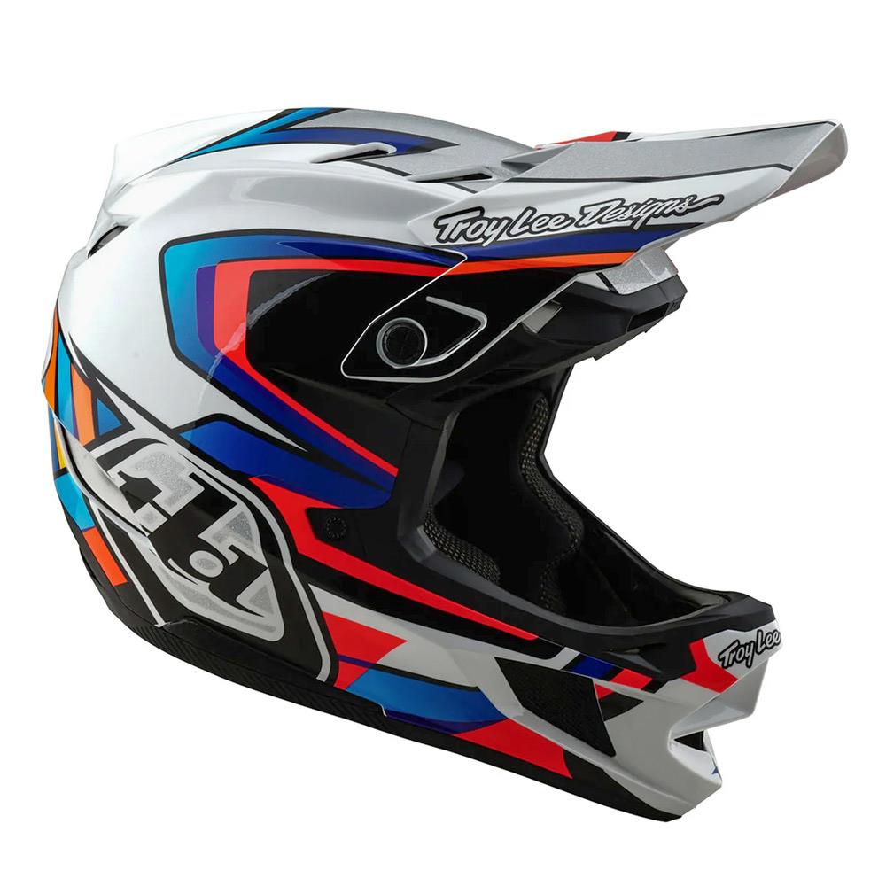  Troy Lee D4 Composite MIPS Race Helmet - Frames White/Silver、mySite、merchandisen