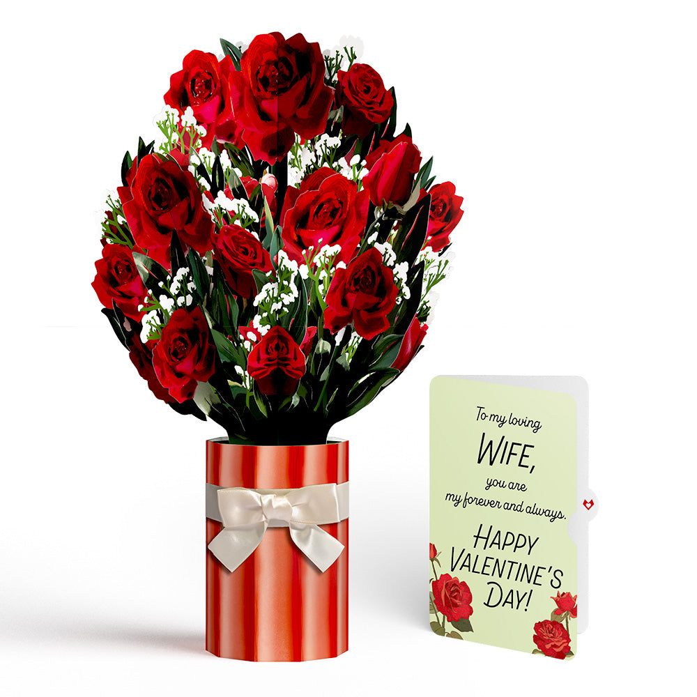 Romantic Red Roses Valentine Bouquet and Sentiment Set for Wife、mySite、solidvoid