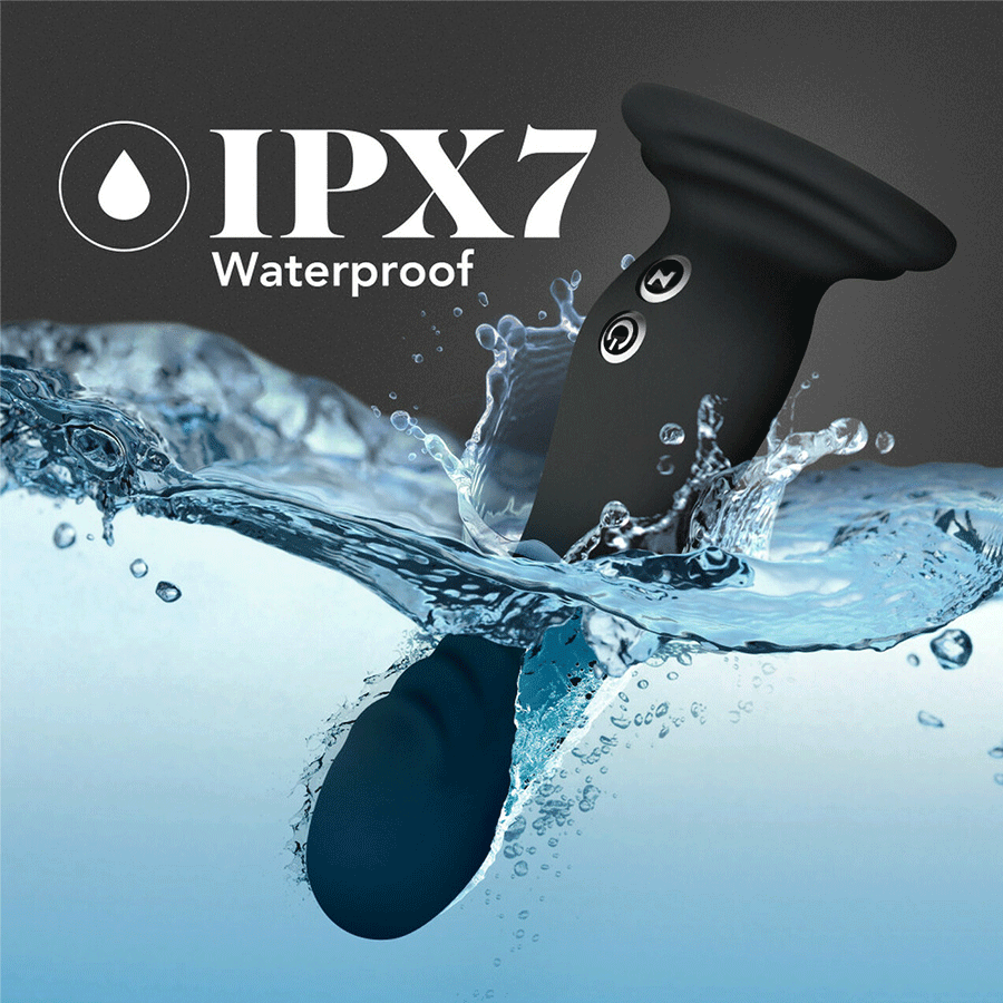 Impressions N1 Black Vibrating Silicone Anal Dildo with Suction Cup by Blush Novelties、mySite、bottomscart