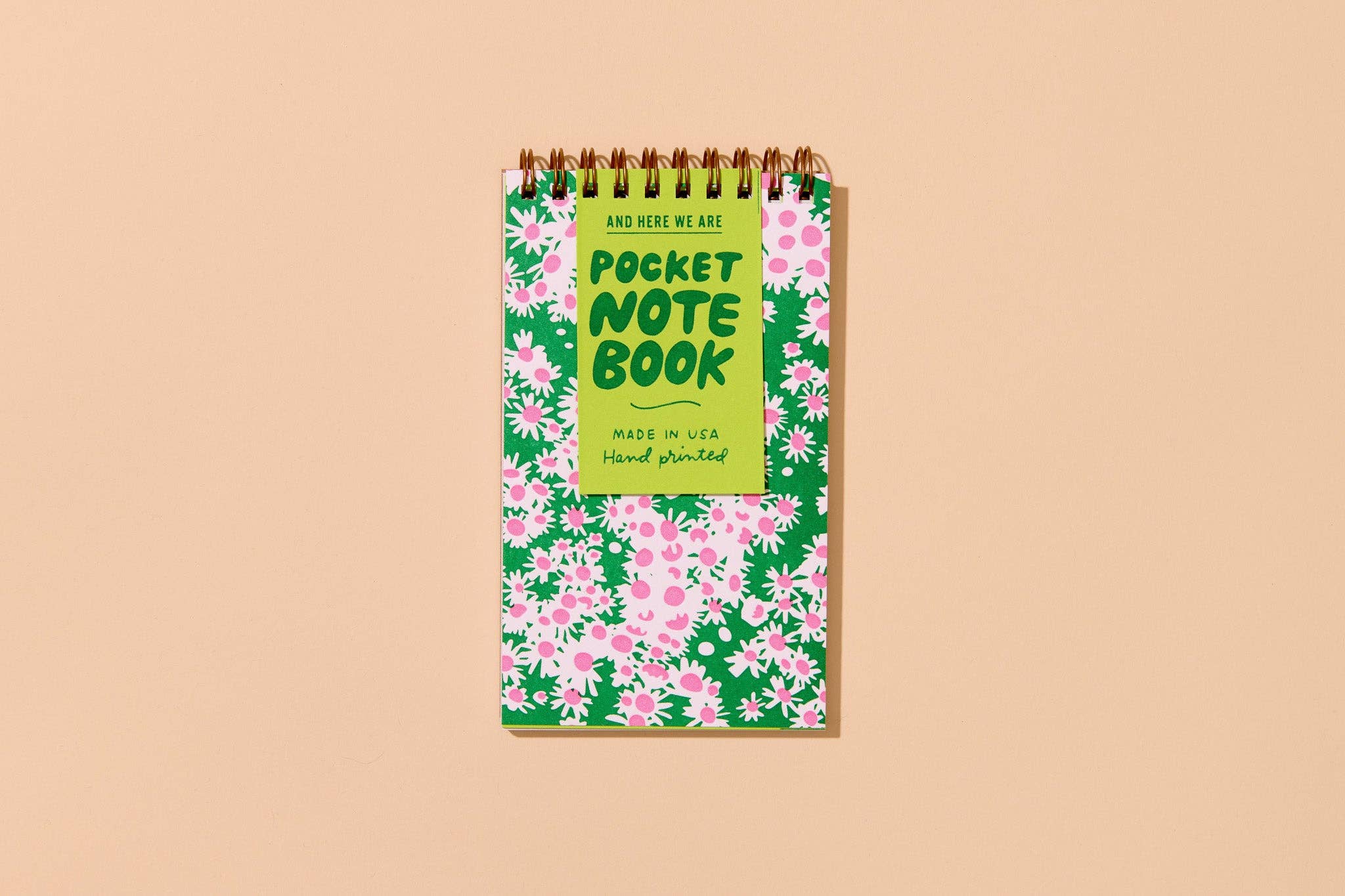 And Here We Are - Aster Wildflower Letterpress Spiral Pocket Size Notebook - Mothers Day,Ants Letterpress Pocket Size Spiral Notebook -Made in USA、mySite、garagedoors4me