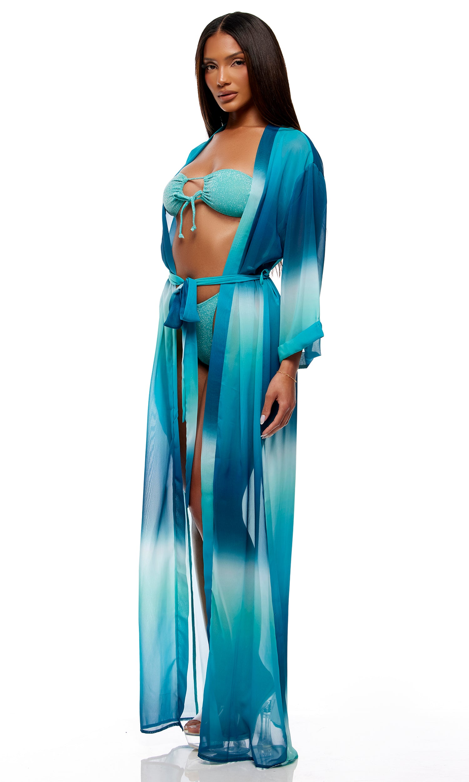 Termoli Mesh Pool Kimono - Ombre Cool、mySite、bengalsvssteelers