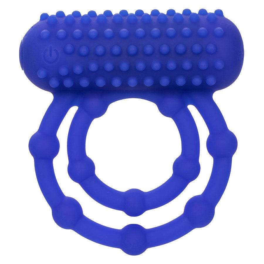 Silicone Rechargeable 10 Bead Maximus Double Cock Ring Blue、mySite、bottomscart