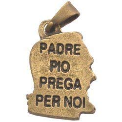 Padre Pio medal - Small - Bronze (1.7cm-0.67)、mySite、topwebapps