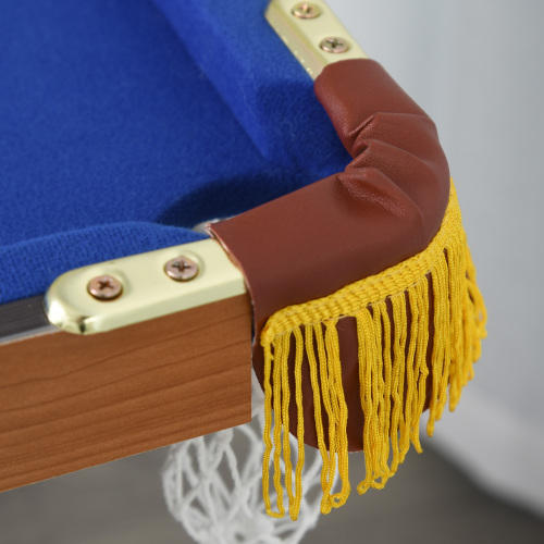 Soozier 55" Portable Folding Billiards Table Game Pool Table for Whole Family Number Use With Cues, Ball, Rack, Chalk, Blue、、casual