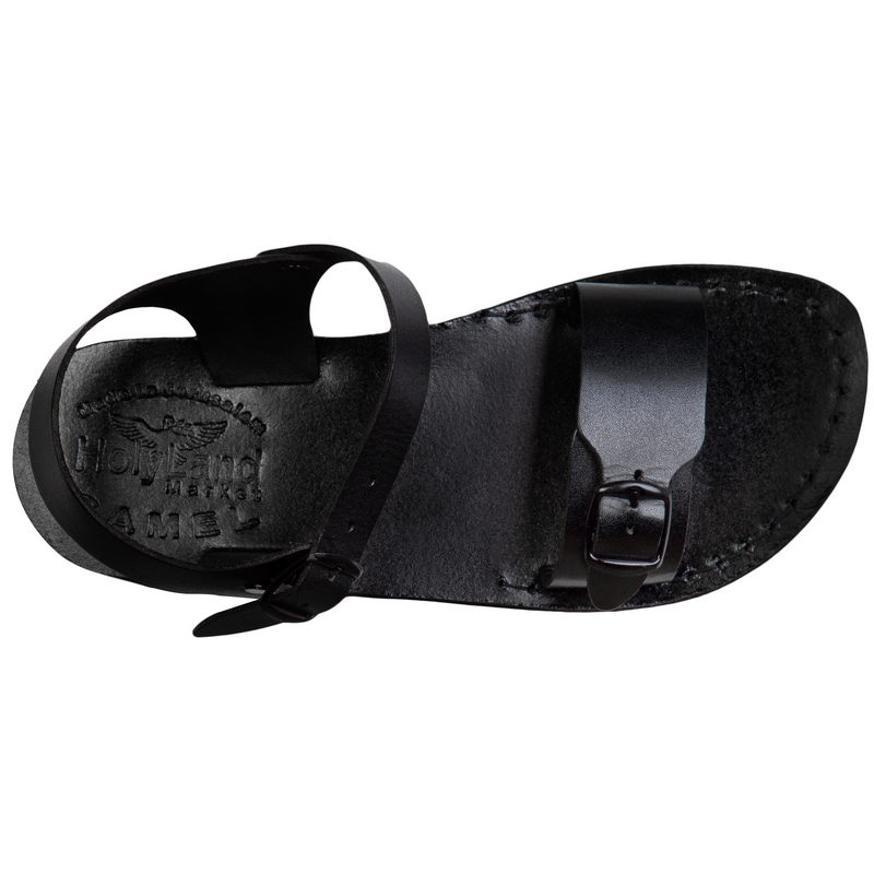  Holy Land Market Men/Women Biblical Jesus Leather Sandals/Slides From Jerusalem (Jerusalem Black)、mySite、elrpsem3k