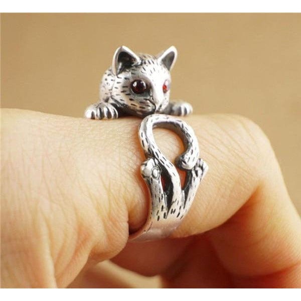 Cat Rings, Alloy or Solid 925 Sterling Silver. Spread Smiles Wherever you Go! Three colors、mySite、g9winljtr