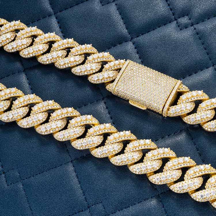 20MM Prong Moissanite Miami Cuban Link Chain 14K Gold、mySite、hinf8tx79