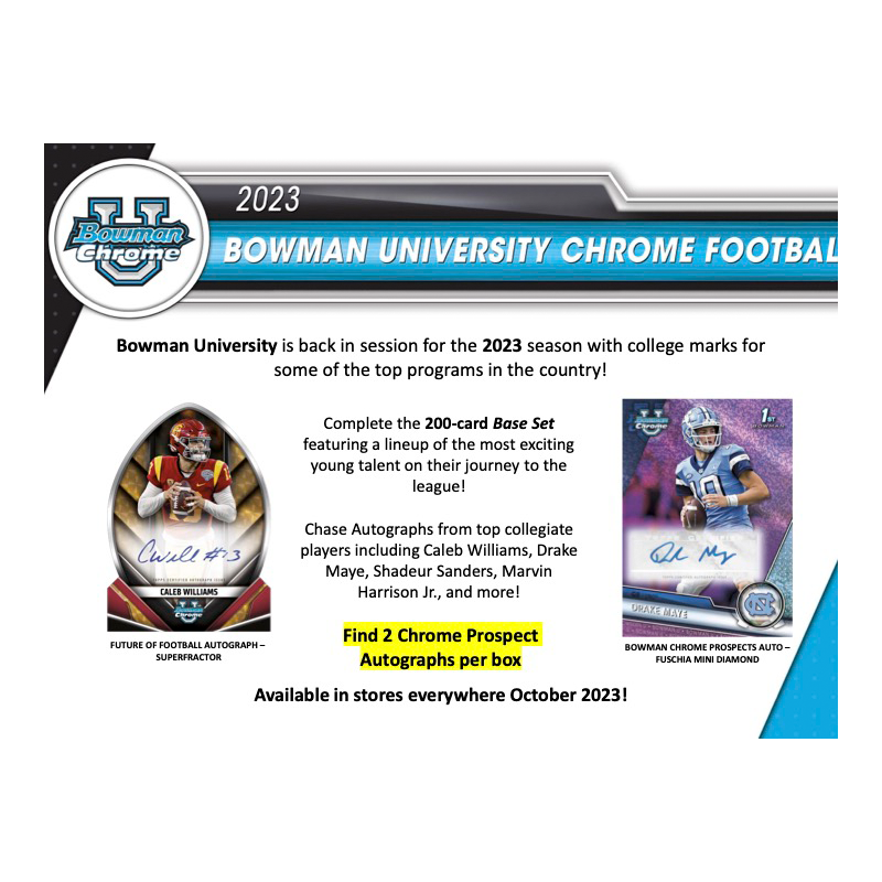 2023 Bowman University Chrome Football Hobby Box、mySite、waistdrama