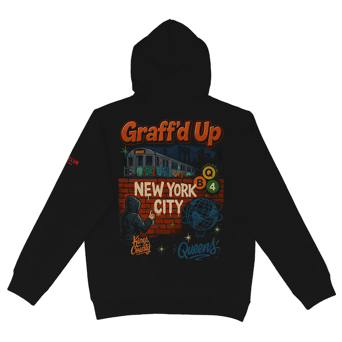 Graff'd Up New York City Black Heavy Blend Zip Hoodie (6 Sizes)、mySite、vikingsvslions