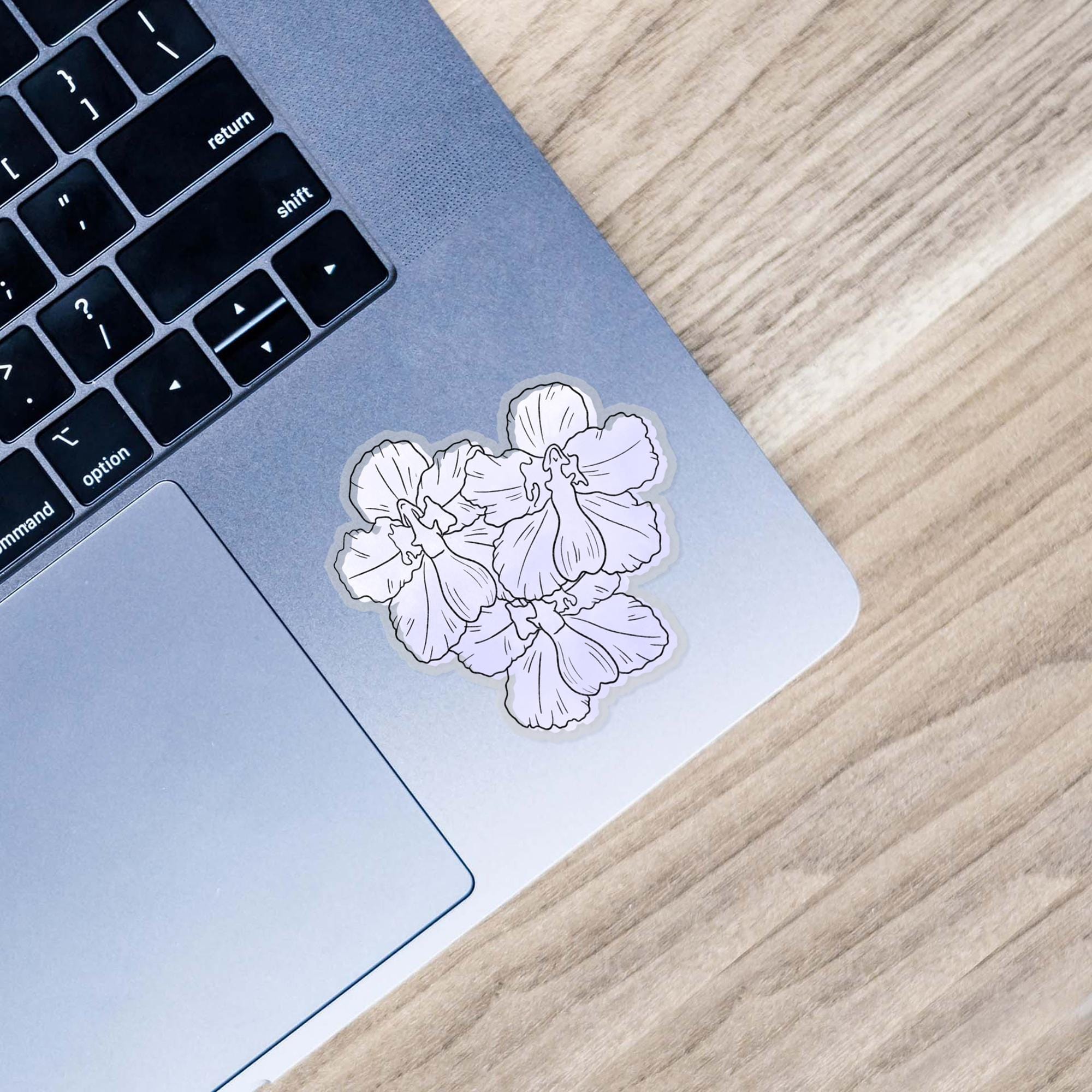  Moth Orchids Watercolor - Clear Sticker、mySite、ghnorth