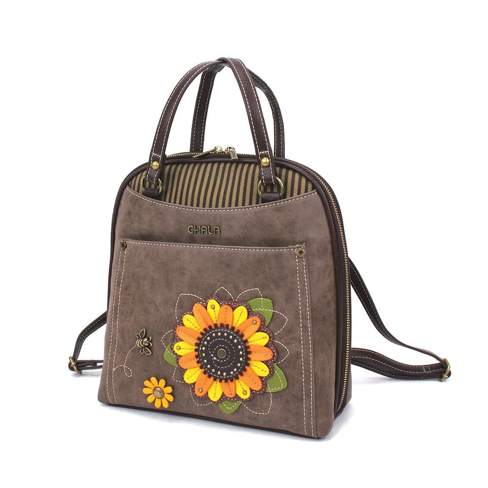 Convertible Backpack-Purse by Chala-Paw, Sunflower, Dragonfly, Sloth, Butterfly and Turtle Vegan*、mySite、g9winljtr