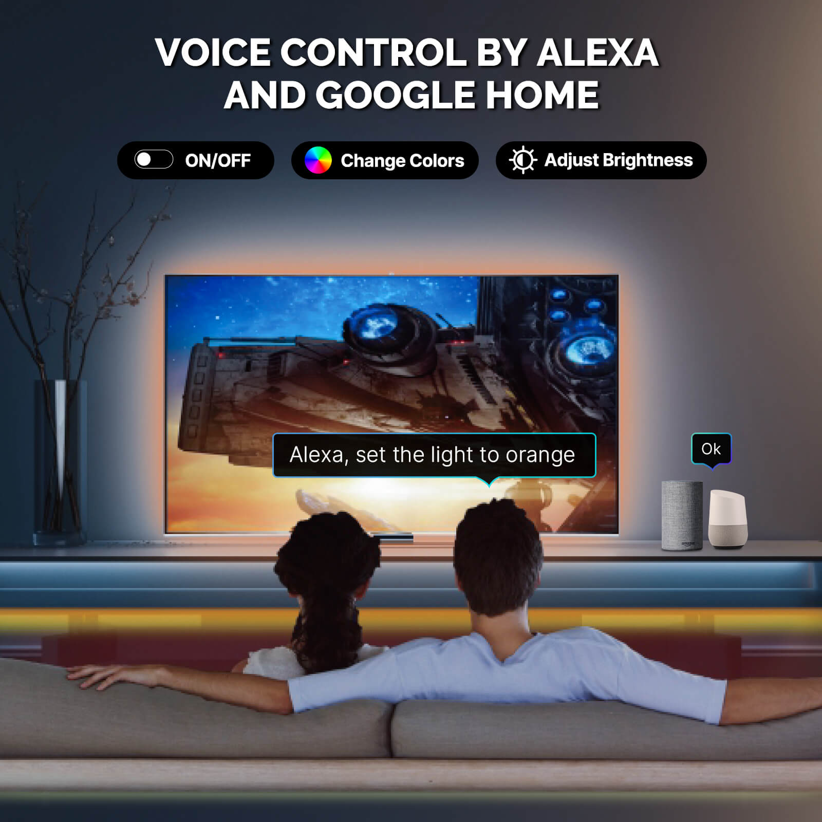 Wifi Smart LED Neon Light Strip RGB Color Led Tape Lamp for TV Backlight, Home Party Decor、mySite、fannypackpong