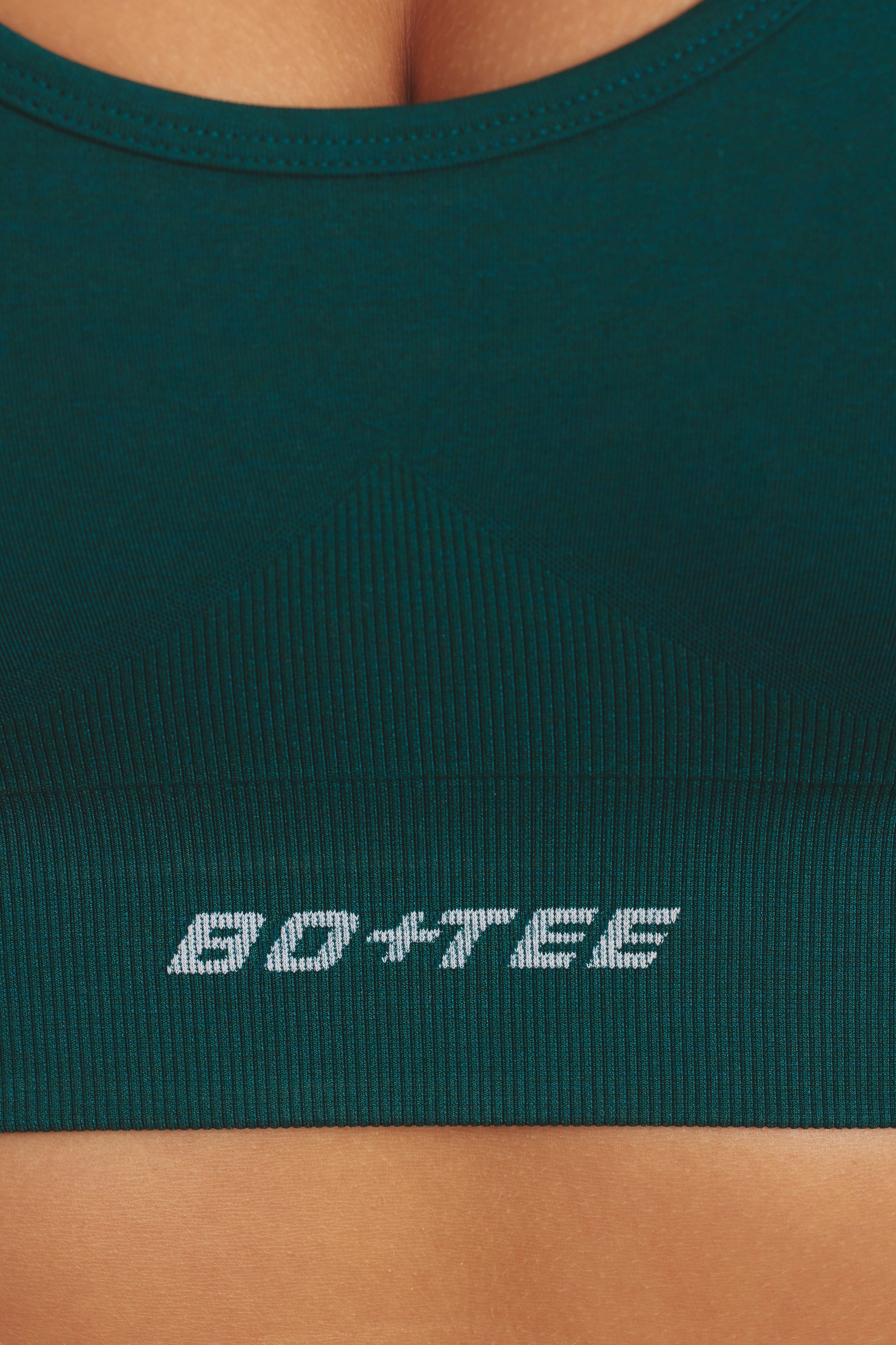 Halter Neck Define Luxe Sports Bra in Jade Green、mySite、solidvoid