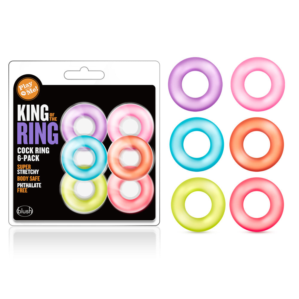 Play With Me By Blush® | King of the Ring: Assorted Penis Rings (6-Pack)、mySite、bottomscart