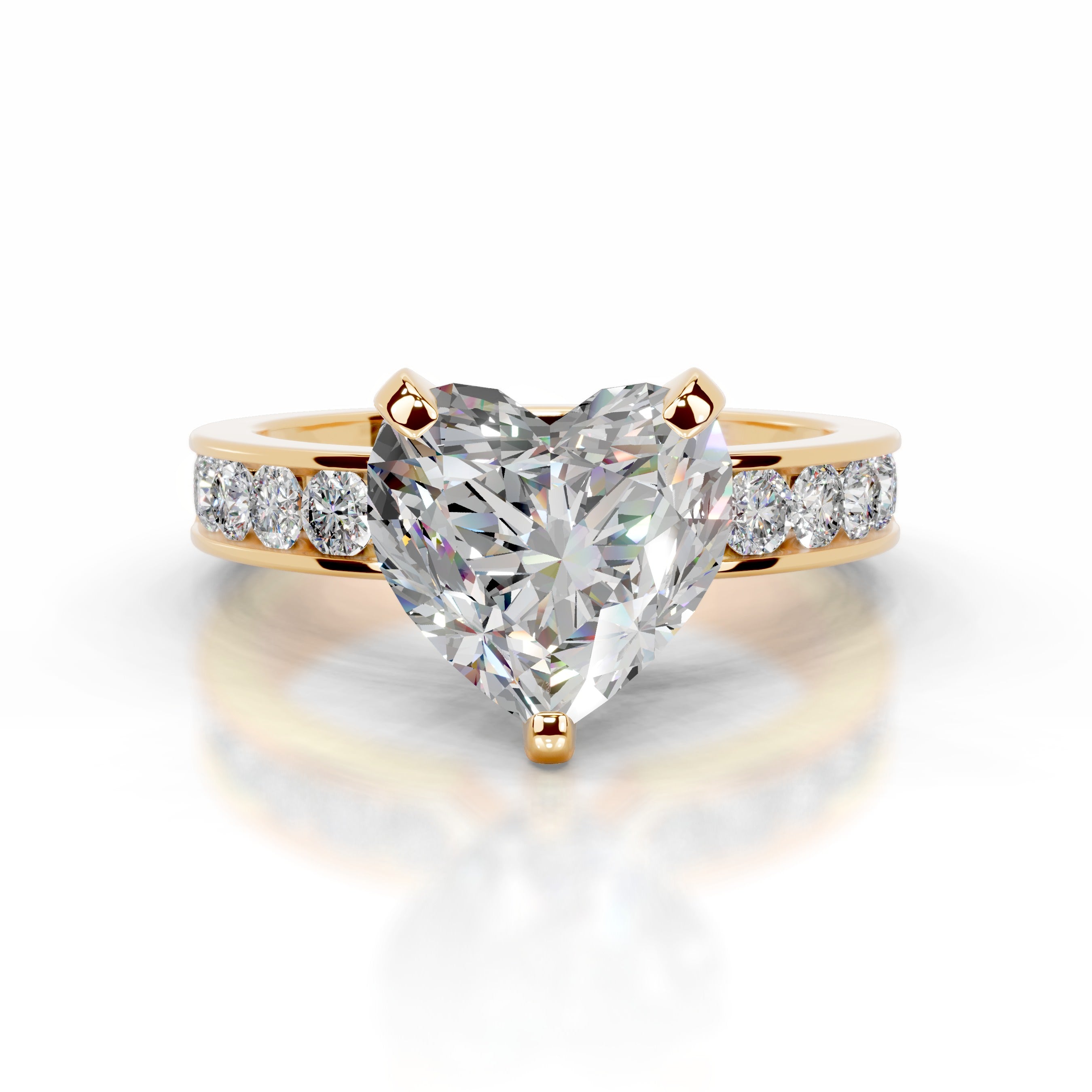 Giselle Moissanite & Diamonds Ring - 18K Yellow Gold、mySite、hinf8tx79