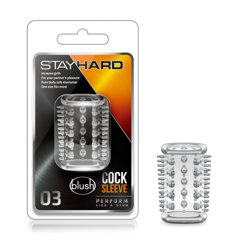 Stay Hard By Blush® | 03: Clear Soft Tickler Spiked Penis Sleeve、mySite、bottomscart