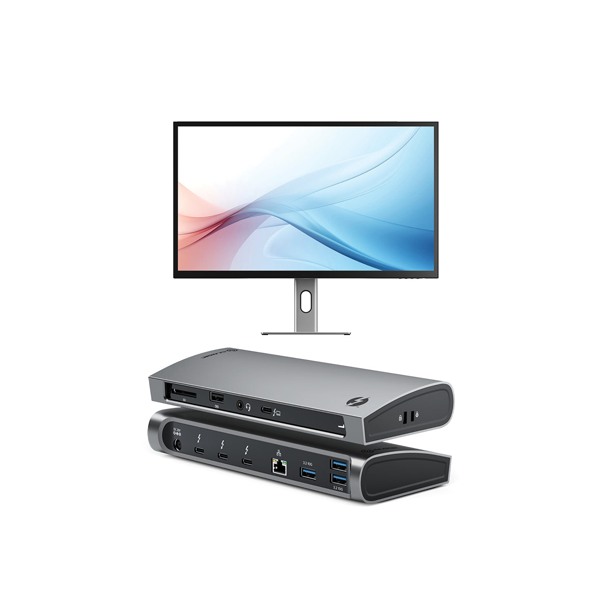 Clarity Max 32 UHD 4K Monitor with USB-C Power Delivery + Thunderbolt 4 BLAZE Docking Station、mySite、fannypackpong