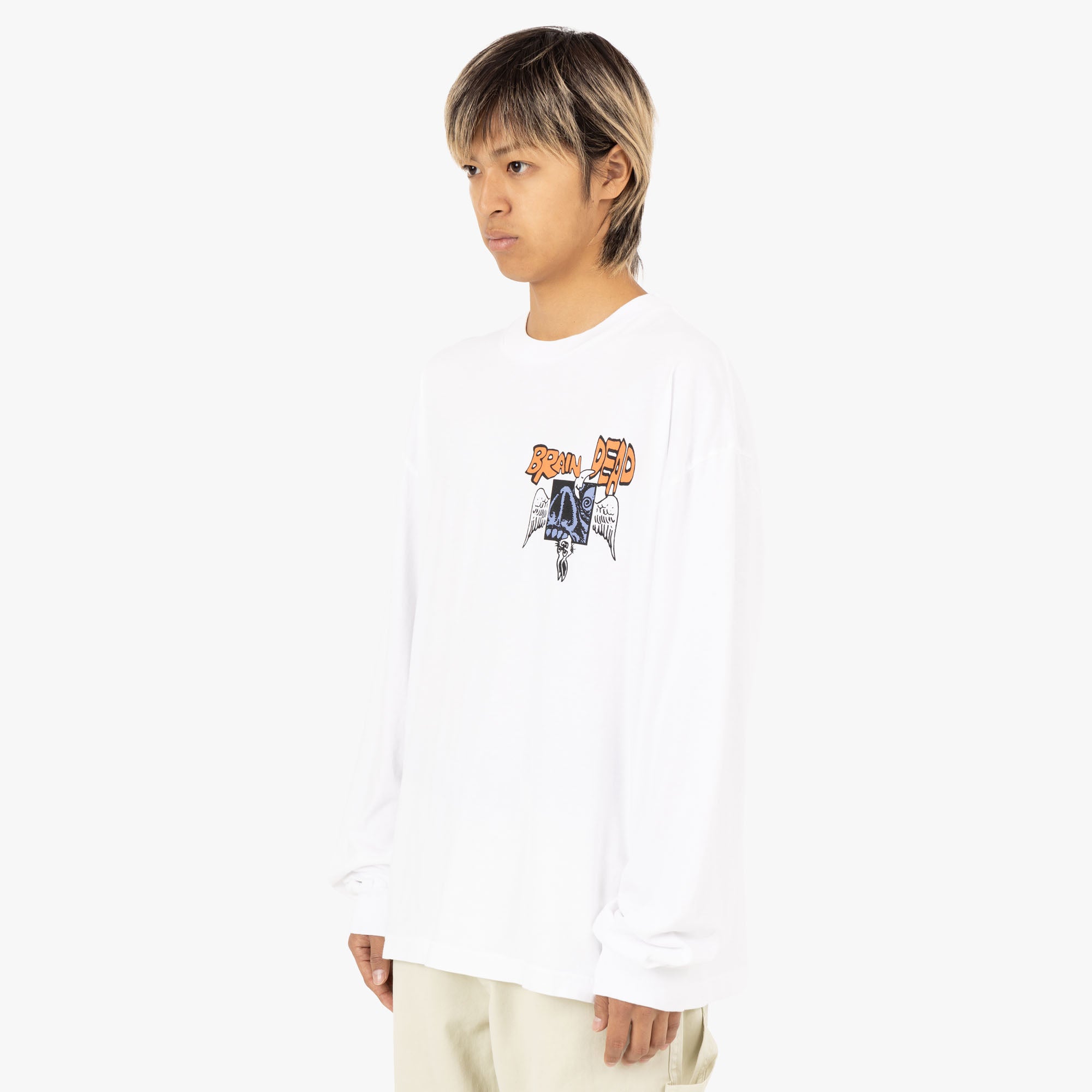 Brain Dead Cosmic Debris L/S Shirt / White、mySite、merchandisen