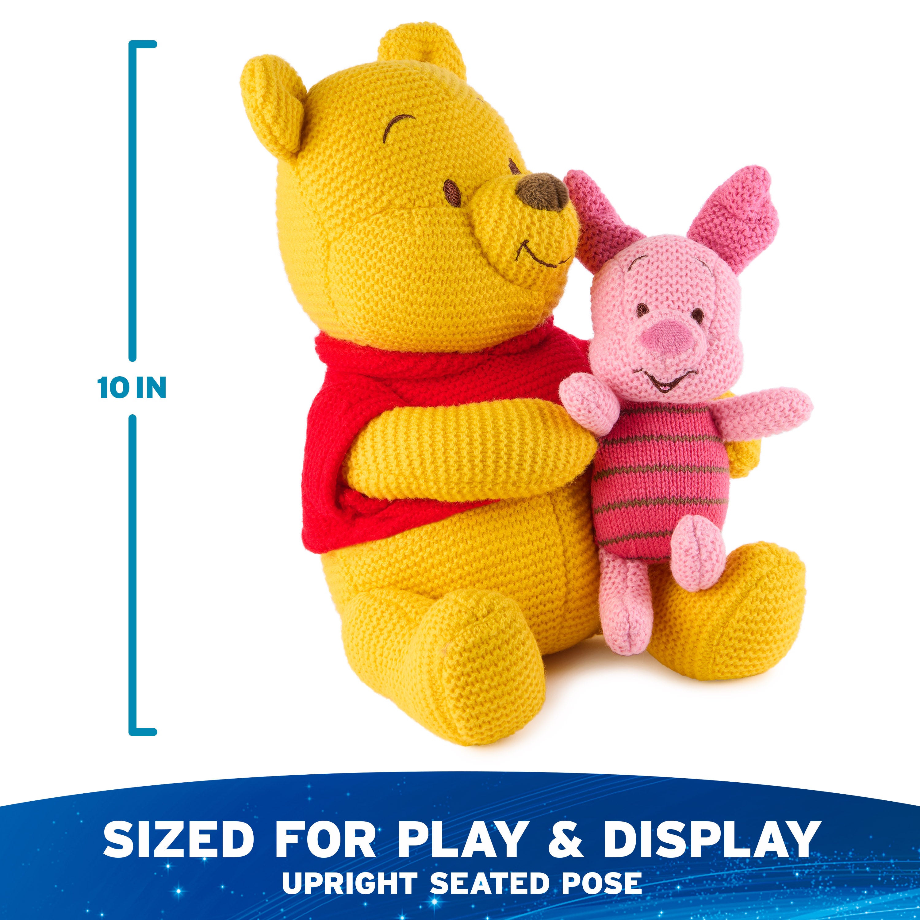 Winnie the Pooh & Piglet Knit Plush, 10 in、mySite、pszhyizbm