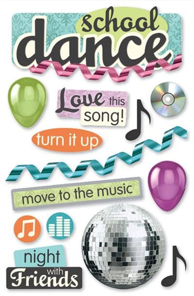  Scrapbook Stickers - 3D School Dance、mySite、ghnorth