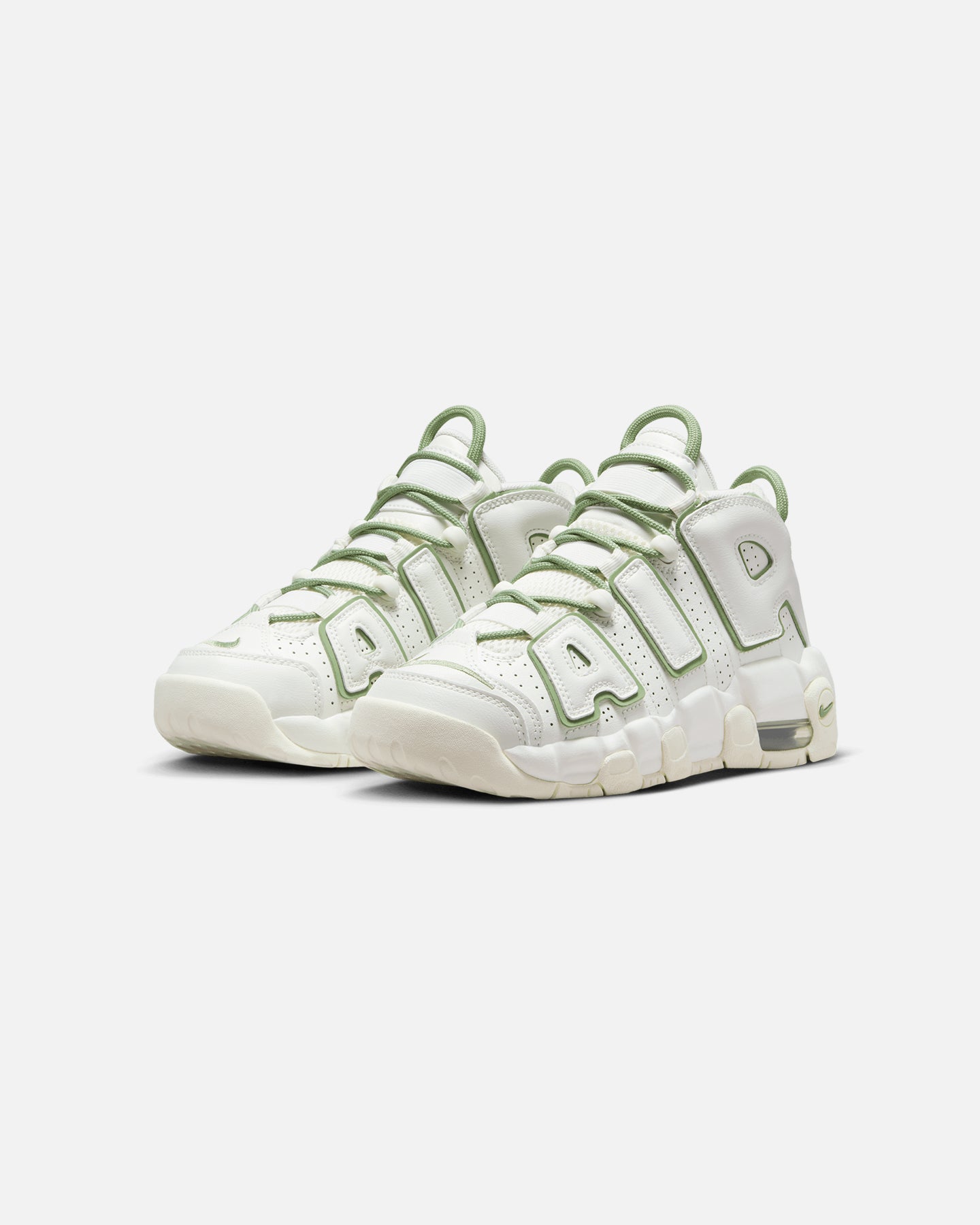 Nike Kids' Air More Uptempo (GS) Sail/Oil Green、mySite、zt4zffjzw