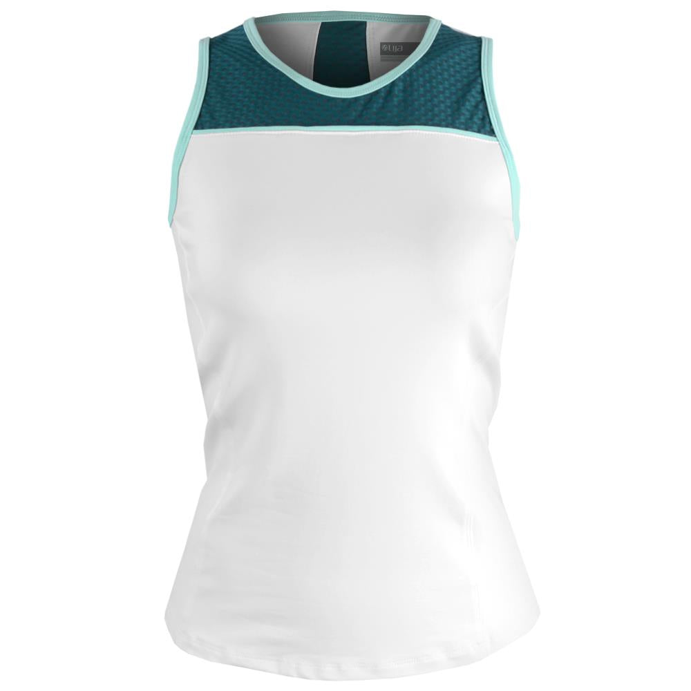 Lija Women's Time To Shine Superior Tank - White/Harbor、mySite、neckold