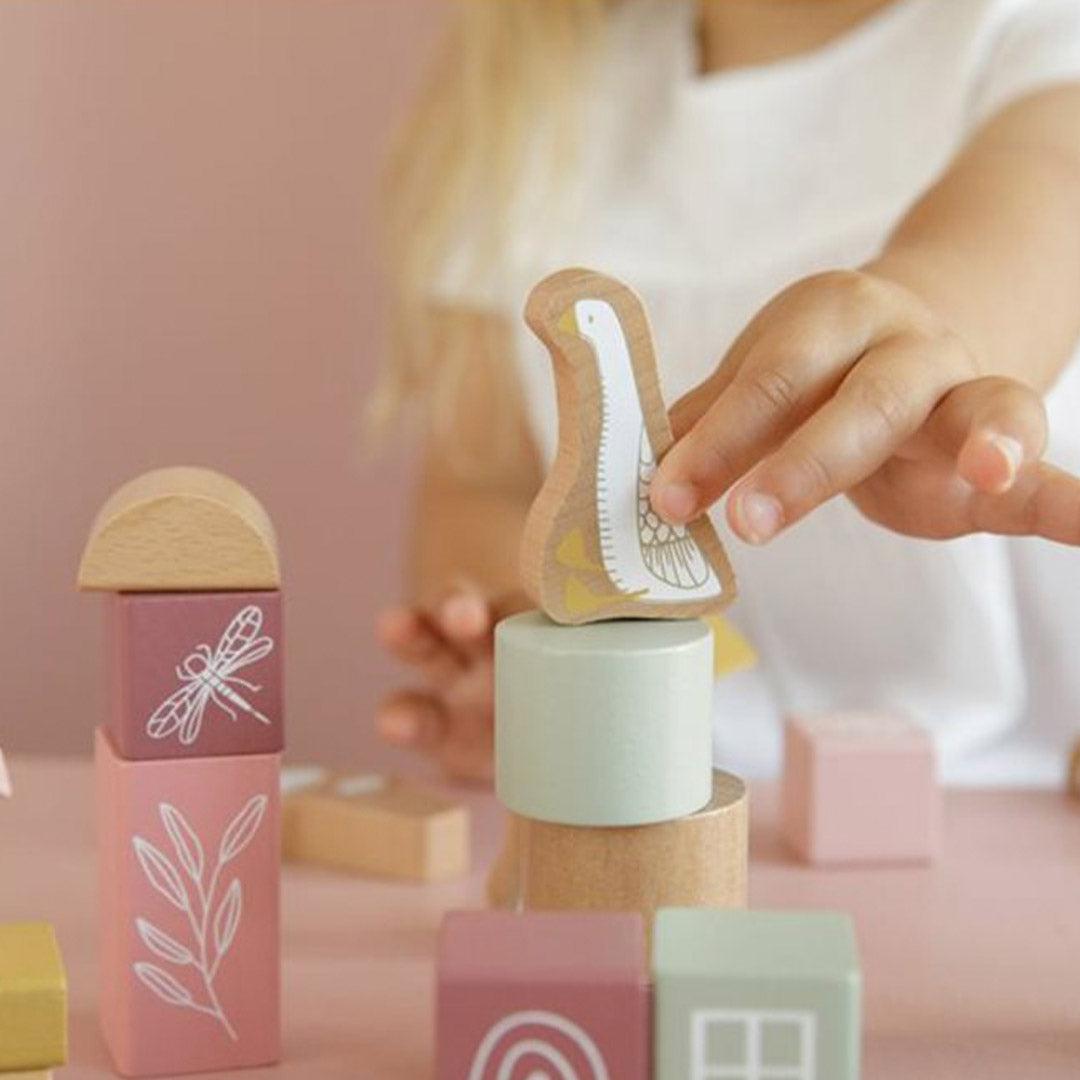  Little Dutch Wooden Building Blocks - Pink、mySite、merchandisen