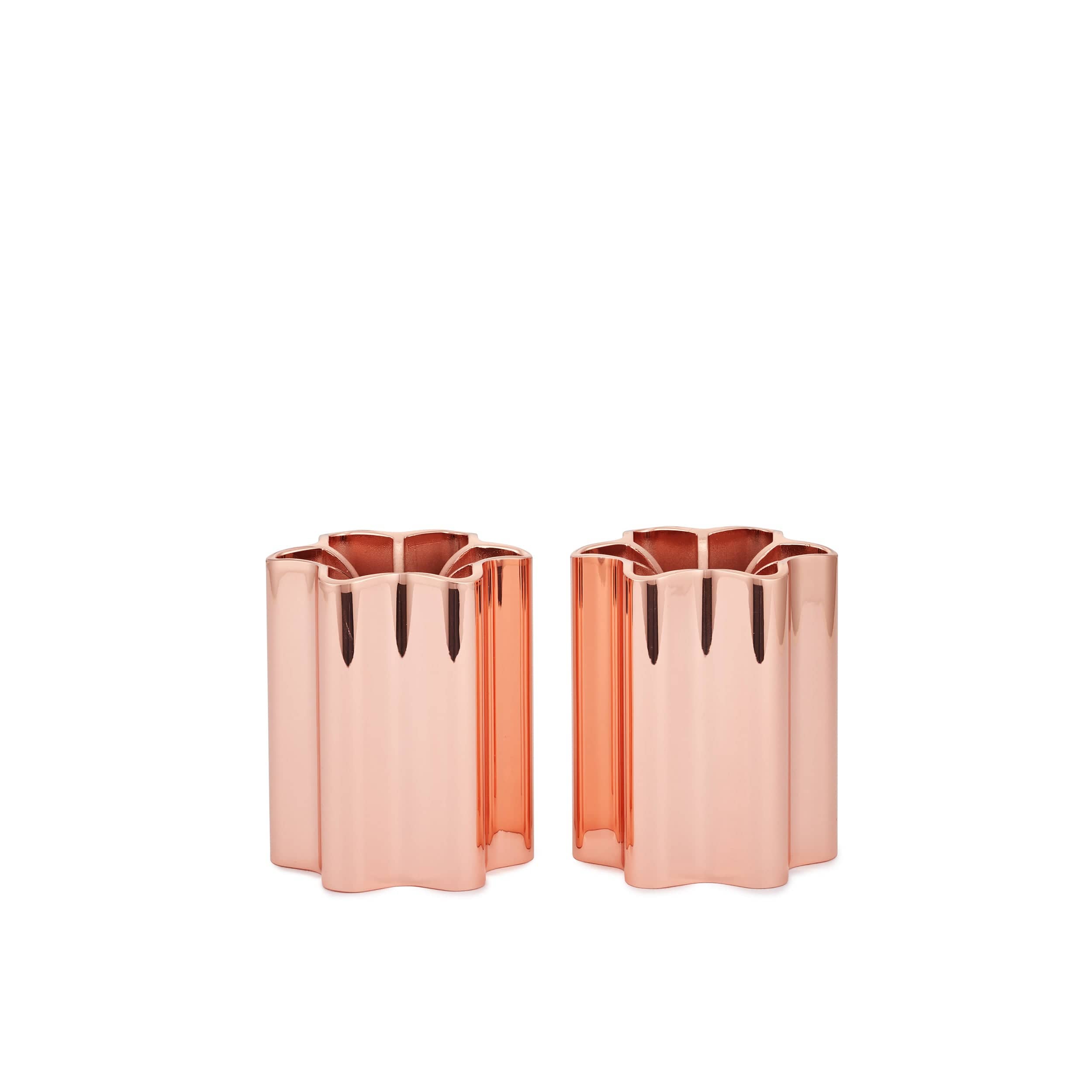 Modern Mensch Shabbat Candle Holders - Rose Gold、mySite、topwebapps