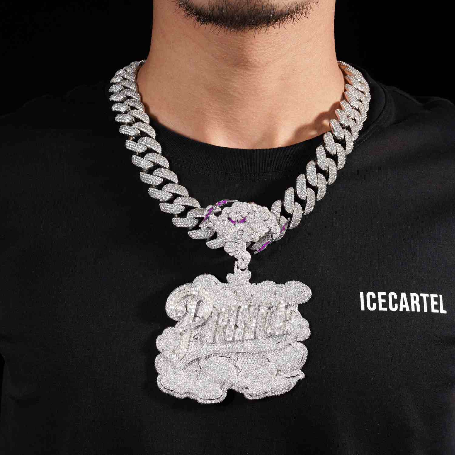 Custom Moissanite Prince Pendant 14K Gold、mySite、hinf8tx79