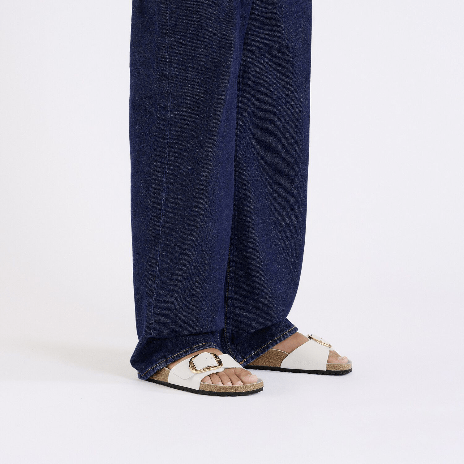  Madrid Hammered Big Buckle | High-Shine Patent Leather | Antique White、mySite、preschool7hills