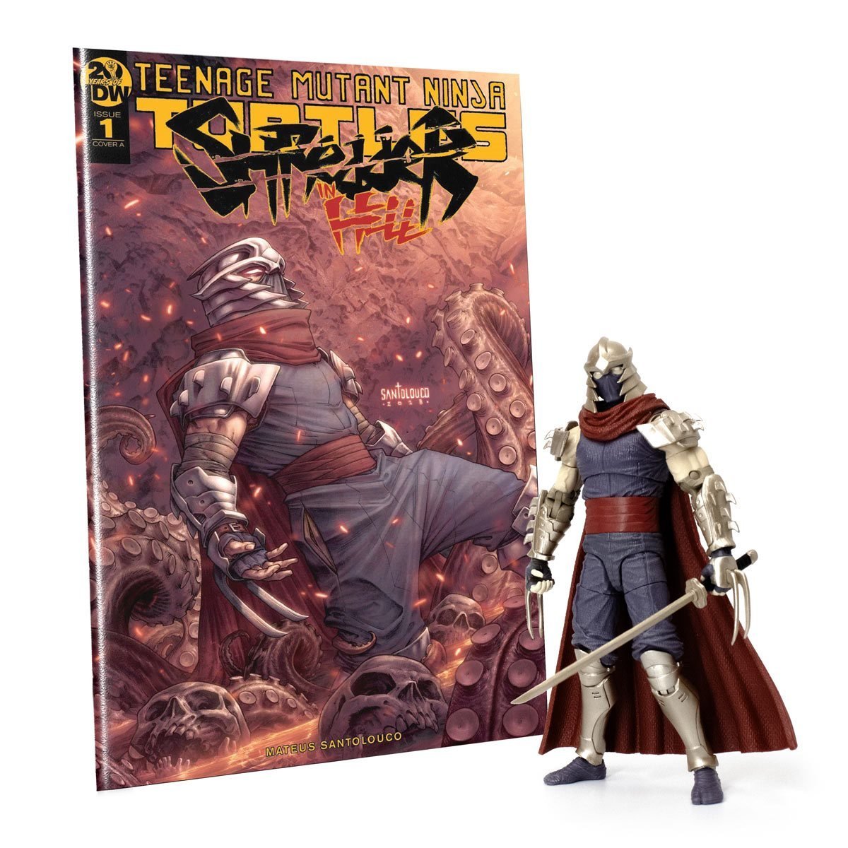Teenage Mutant Ninja Turtles BST AXN IDW Shredder in Hell (Figure & Comic Set)、mySite、hgirdovlk