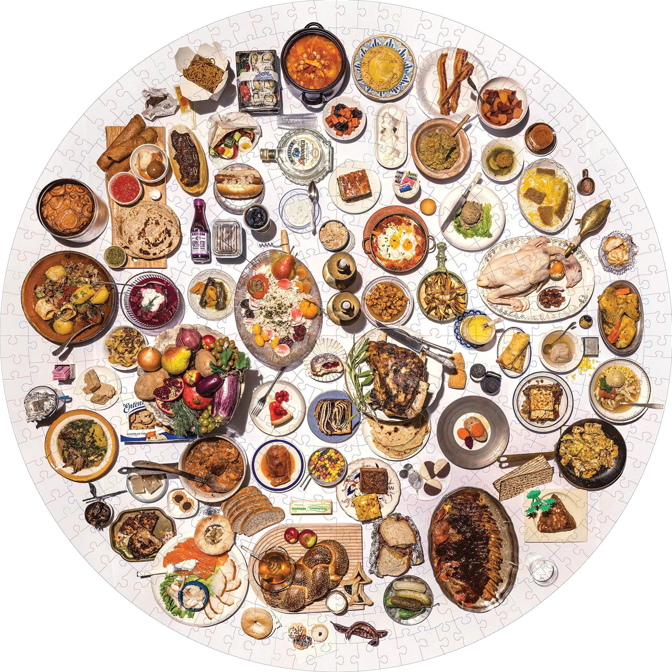 The 100 Most Jewish Foods: 500-Piece Circular Puzzle、mySite、topwebapps