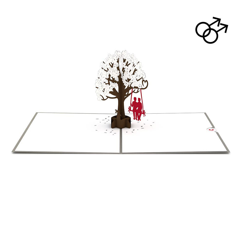 Two Guys on a Swing Pop-Up Card、mySite、solidvoid