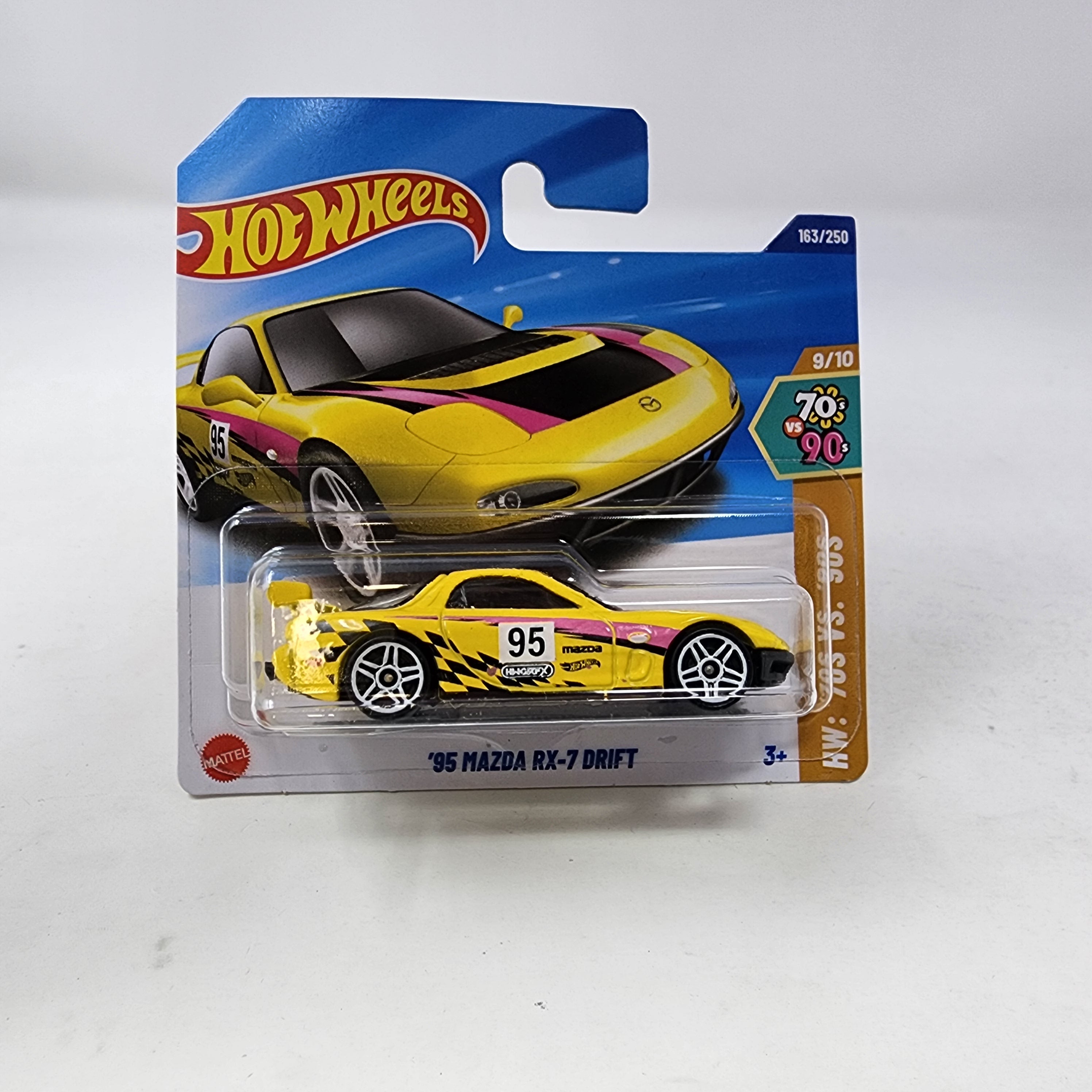 '95 Mazda RX-7 Drift #163 * Yellow * 2025 Hot Wheels NEW! Case J、mySite、hgirdovlk