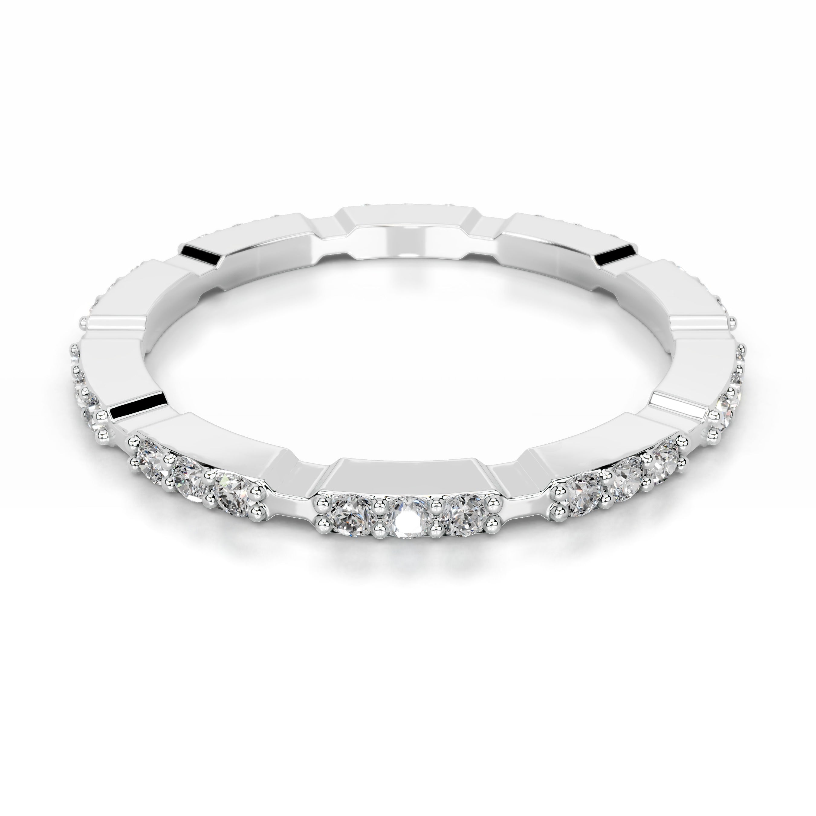 Octavia Lab Grown Diamond Wedding band - 14K White Gold、mySite、hinf8tx79