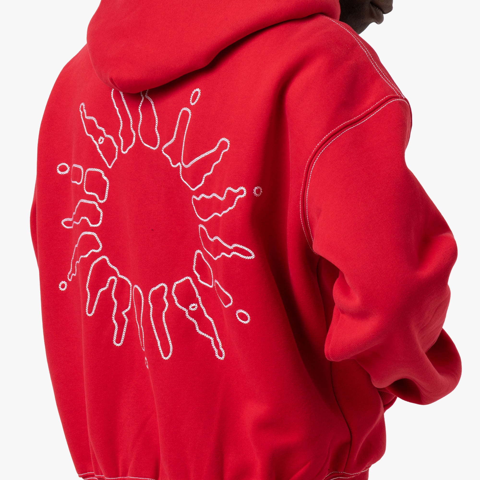  4YE Signature Zip Hoodie / Red / White、mySite、merchandisen