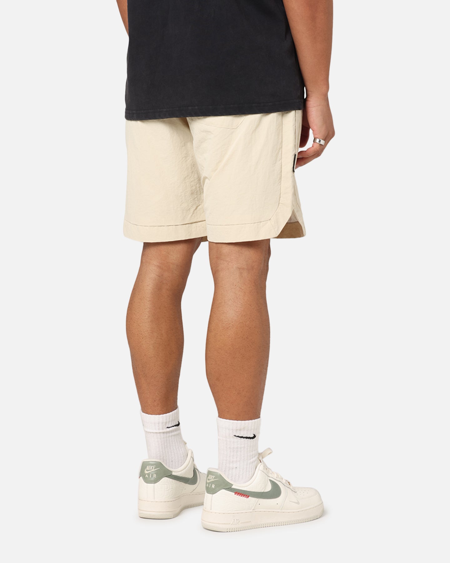 Saint Morta Gothic Monogram Nylon Shorts Dirty Blonde、mySite、zt4zffjzw