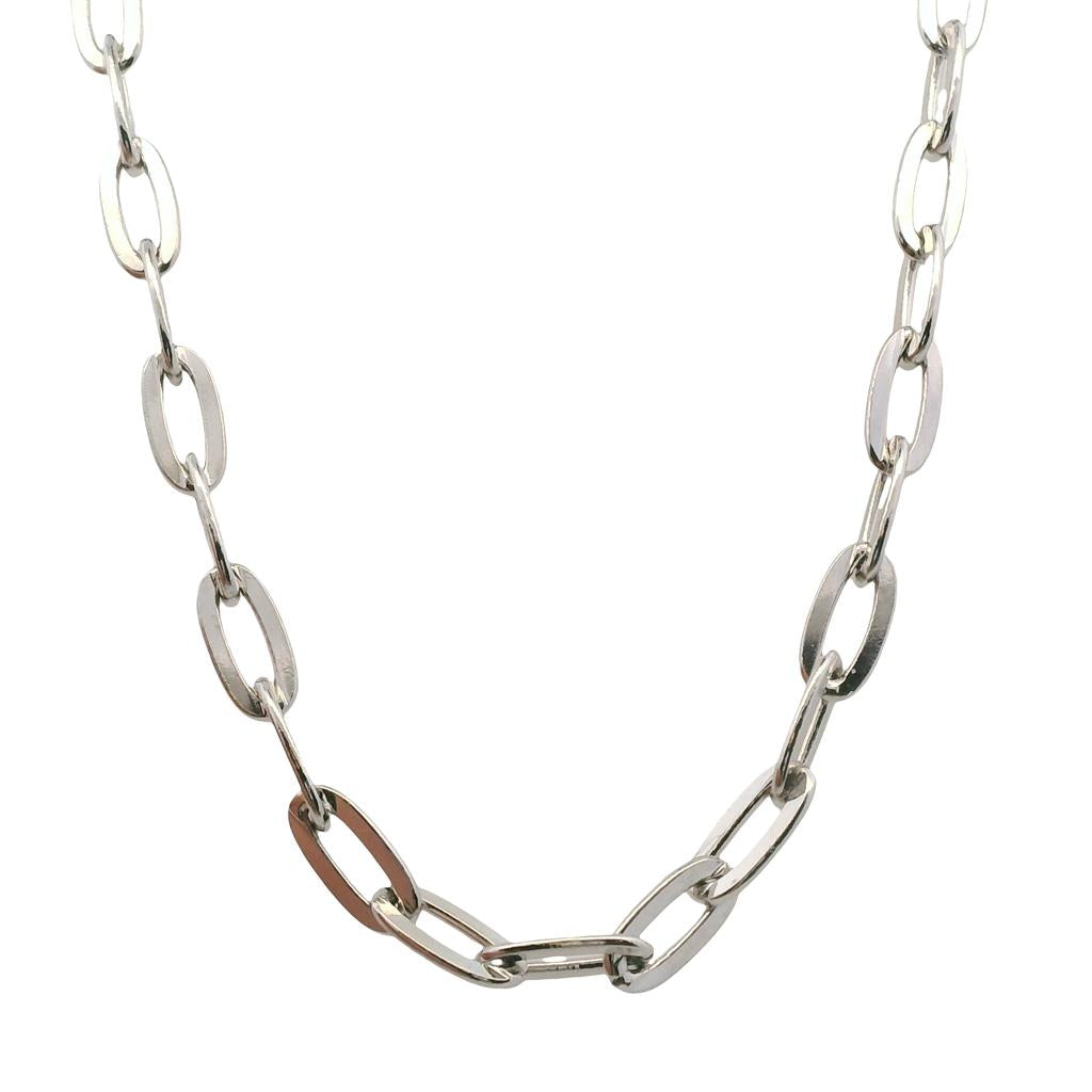  Estate Sterling Silver Faux Pearl Toggle Necklace