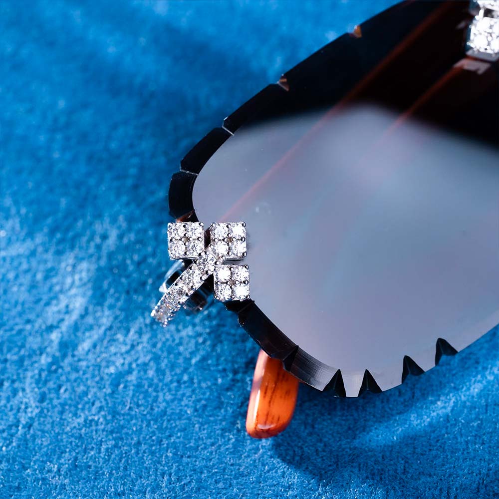 Moissanite Fleuree Cross Sunglasses 14K Gold、mySite、hinf8tx79