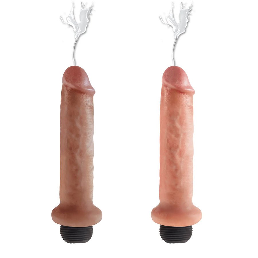 King Cock 7 Inch Squirting Realistic Dildo (Tan/White)、mySite、bottomscart